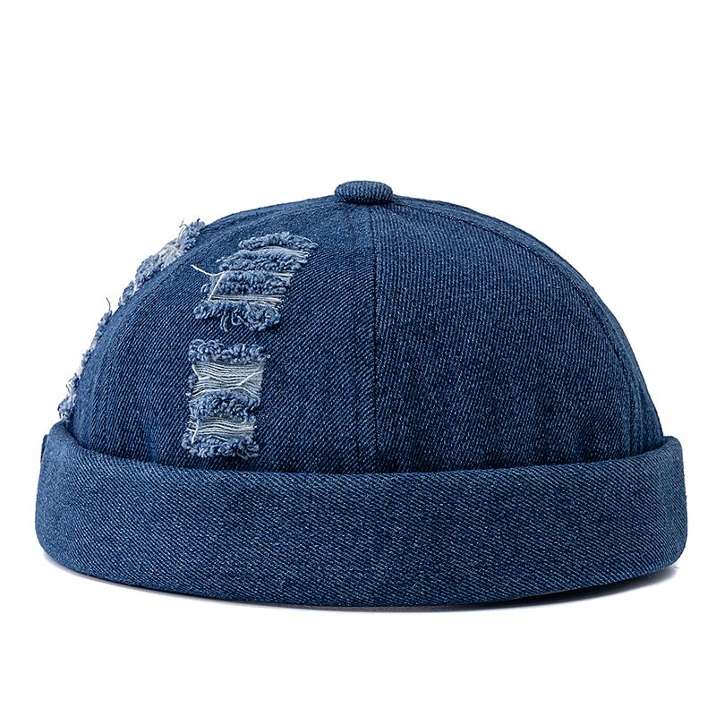 Loch-Landlord-Hüte Herren Street Hip-Hop Hüte Melonenkuppel Jeansmütze Damen Matrosenmütze Kappen 56cm-60cm