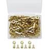 92MF Set of 100 Metal Pictures Frame Hangers Fasteners Screws for Attaching Paintings