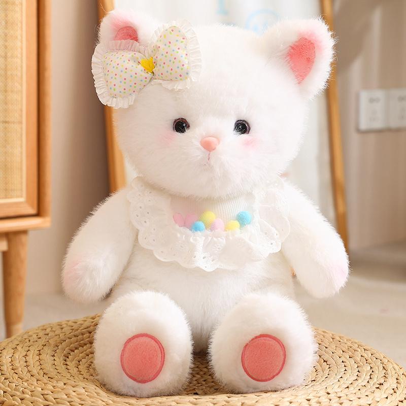 45/60cm Lovely Bunny Bear Cat Plushies Doll Fluffly Stuffed Animals Plush Toy Baby Appease Pillow Soft Home Decor Birthday Gift
