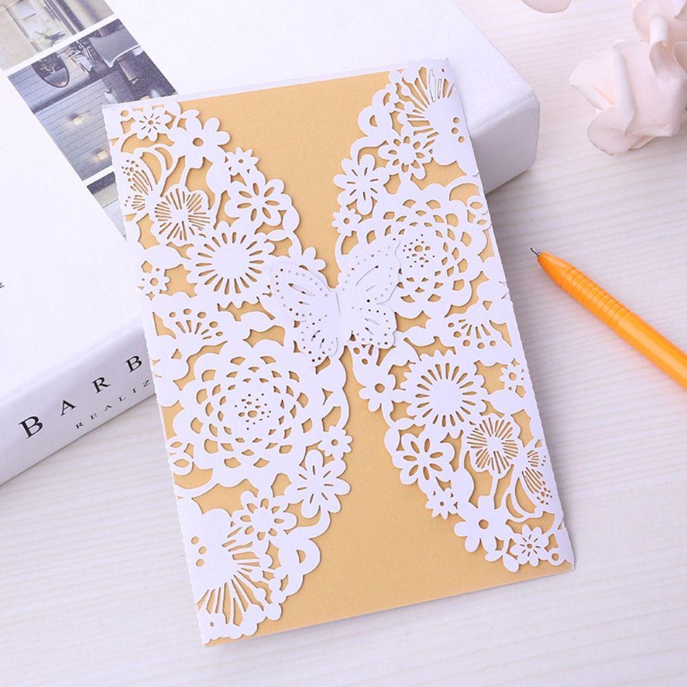50pcs Decorative 3D Invitation Card Hollow Out Hollow Out Invitation Cards  Graduation