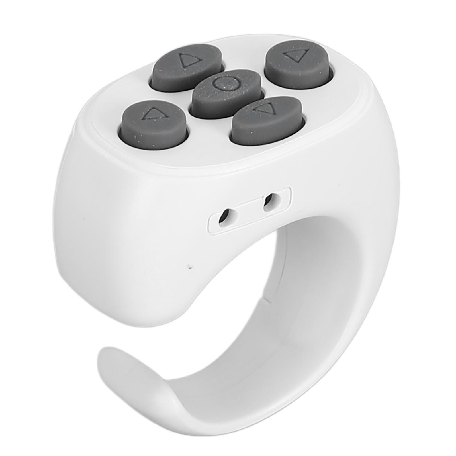 

Кольцо для прокрутки Bluetooth Пульт для перелистывания страниц Камера Видеозапись Пульт дистанционного управления с зарядным чехлом для IOS для Eyebrow quick colorant белый