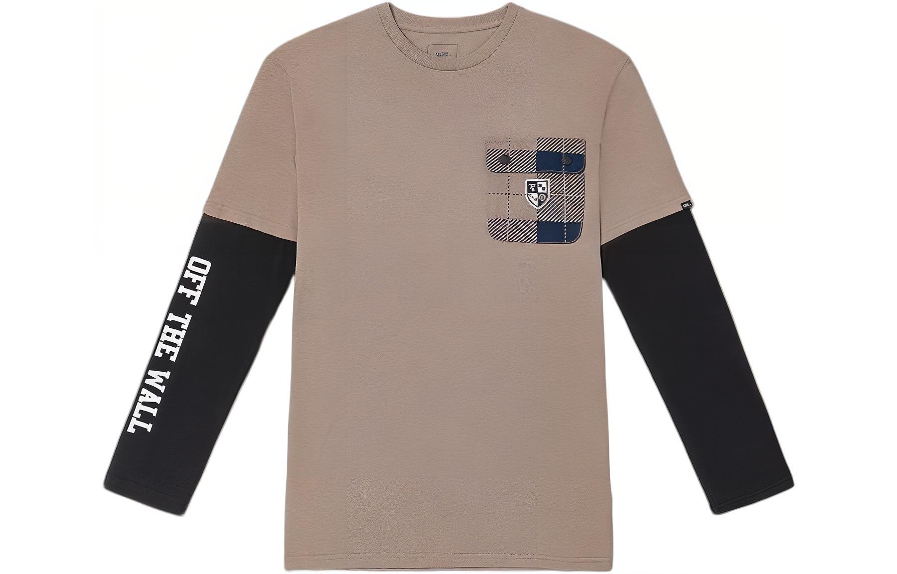 Vans T Shirts Unisex Brown Crew Neck Moderate Straight Fit VN0A7YGRYEH L