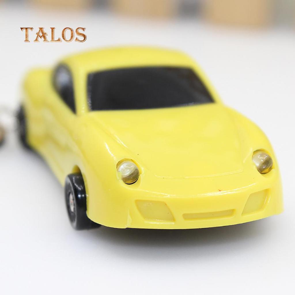 Car Model Pendant LED Light Sound Horn Key Chain Keychain Ring Bag Phone Decor Suspension Trinket