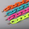 Punk Neonfarbe Acryl Dicke Kette Halskette für Frauen Hip Hop Große Gliederkette Orange Blau Rosa Grün Halskette Damenschmuck