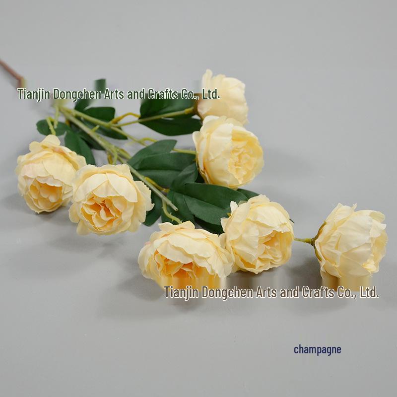 7-Head Silk Peony Artificial Flower Arrangement for Living Room Decoration and Wedding