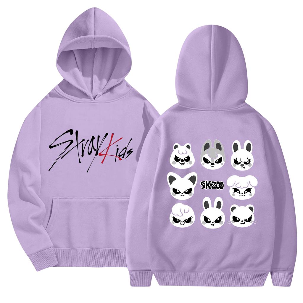 Unisex Fashionable Casual Long Sleeved Loose Printed Hooded Sweatshirt