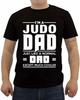 Summer Cotton O-Neck Short Sleeve T-Shirt Judo Dad Print T Shirt Fashion Dad Shirts Casual Male Tees Tops Black