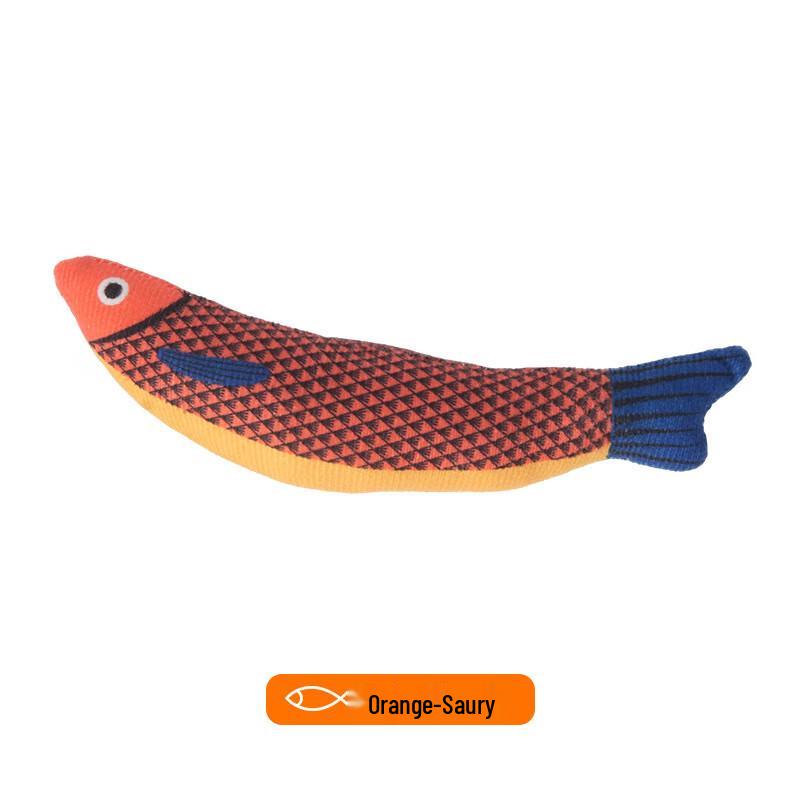 Realistic Plush Fish Cat Chew Toy