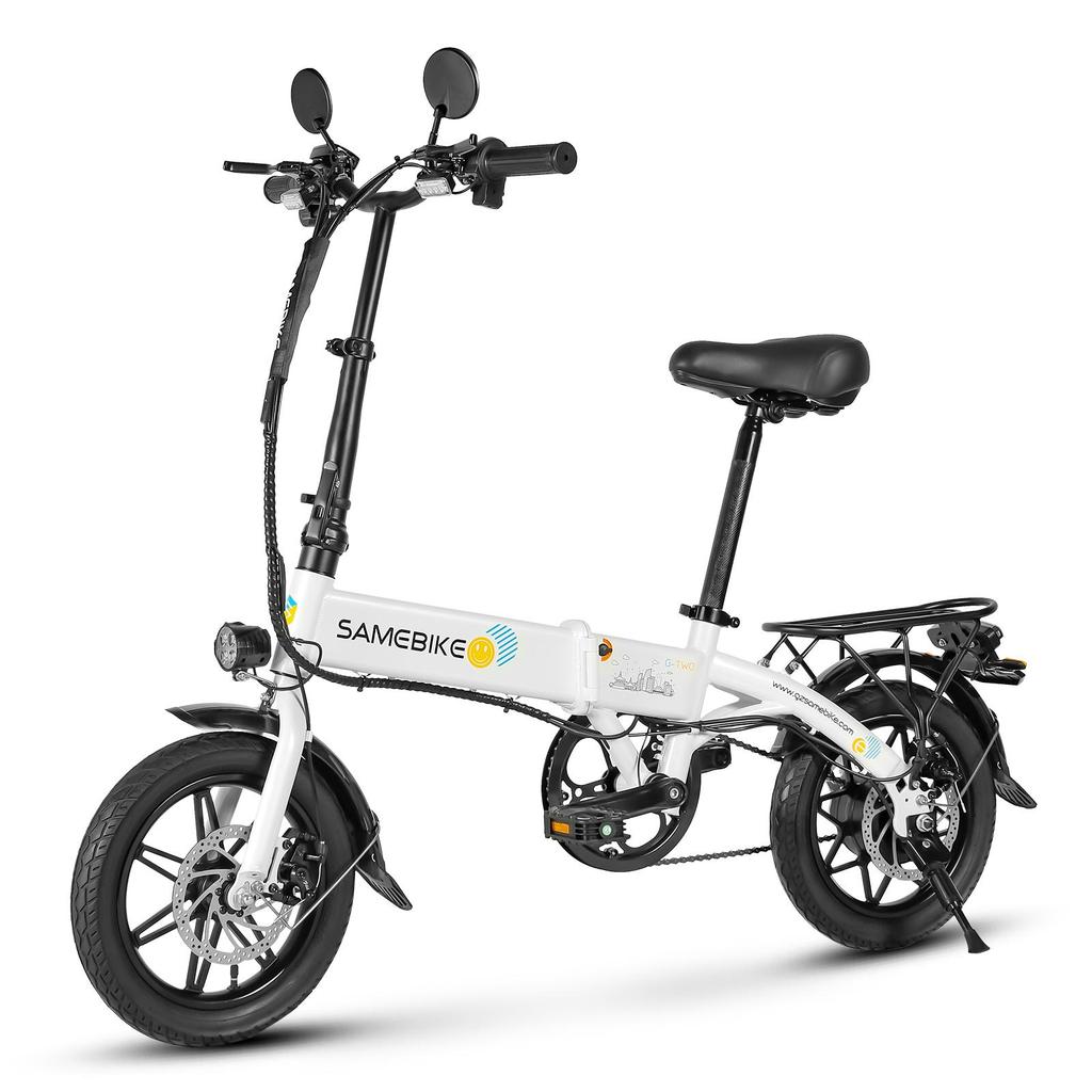 SAMEBIKE YINYU14 Folding E-Bike for Adults 350W Motor 36V7.8AH Battery14 Inch Tires All-Terrain E-Bicycle Portable Foldable Ebike for Commuting