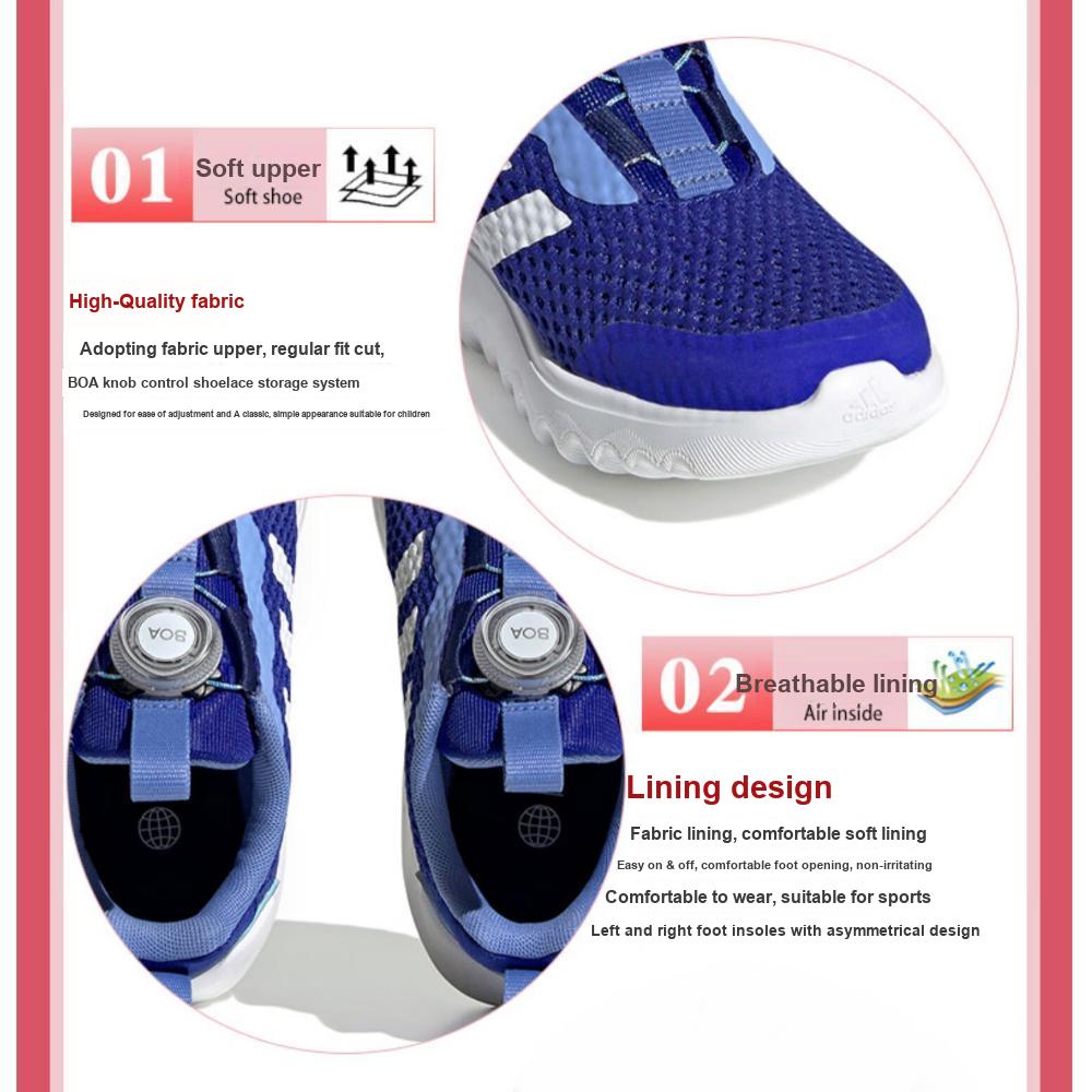 Adidas Activeflex Boa 3.0 Lightweight Comfortable Slip-Resistant Durable Low-Top Running Shoes Kids Sneakers Blue White HP5806