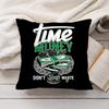 Funny Time Is Money Cushion Cover Short Plush Double-Sided Printing Home Machine Washable In Warm Winter Pillow Cover