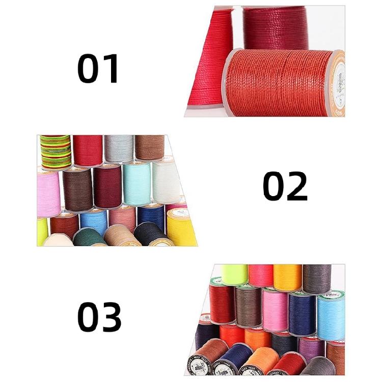 Waxed Sewing Thread for Leather Sewing Hand Stitching Polyester Sewing Thread 0.55mm Beading Cord Thread 120yds/Roll