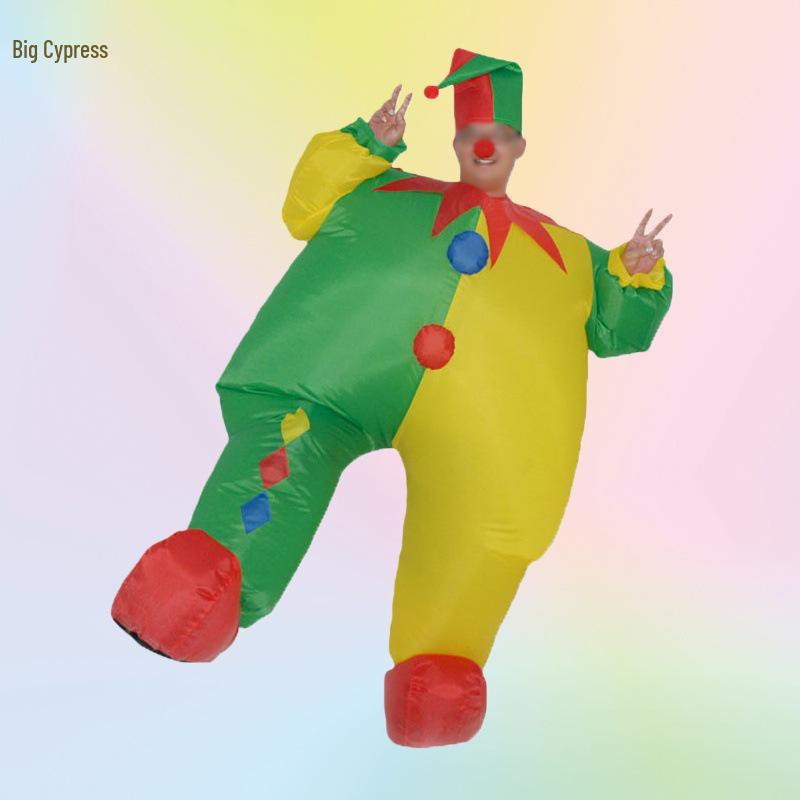 Halloween & Christmas Inflatable Evil Clown Costume - Quirky and Funny Doll Prop Suit