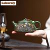 230ml Antike Yixing Lila Ton Teekannen Handgefertigter Landschaftstopf Rohmaterial Grüner Schlamm Teeeinweichkessel Zisha Teekanne Teegeschirr