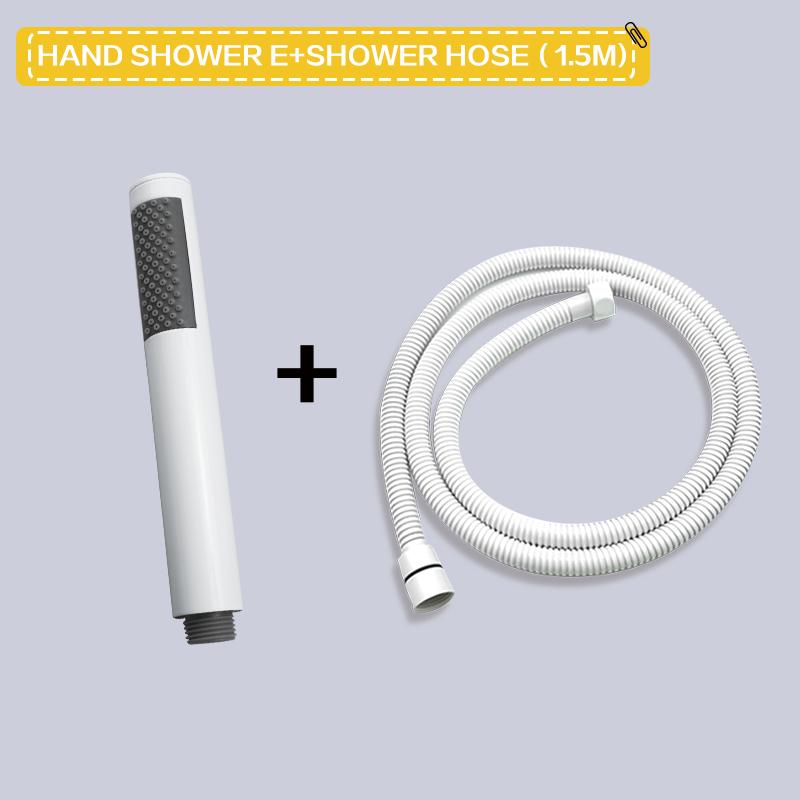 Brass White Handheld Shower Head Bathroom Round and Square Adjustable Stand Handheld Shower Head Wall Mounted Faucet Accessories