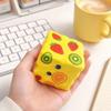 Cube Slow Rising Squeeze Toy, Maltose Texture Stress Relief Fidget, Soft Chewy Sensory Desk Decor with Gradient Tie-Dye, Portable Anxiety Relief Toy