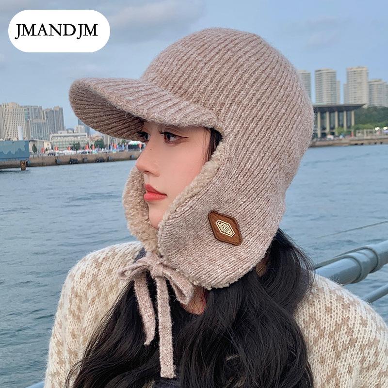 Winter Fleece Cold Hat Children Thickened Warm Lei Feng Hat Outdoor Windproof Ear Protector Knitted Wool Hat