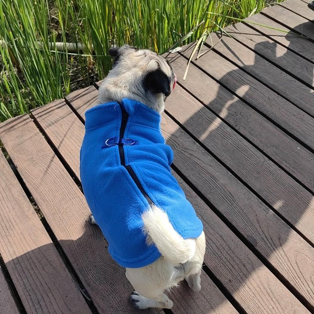 Casual Style Thicken Winter Dog Coat Soft Comfortable Dog Fleece Jacket with Zipper Dog Warm Vest Outdoor Activities