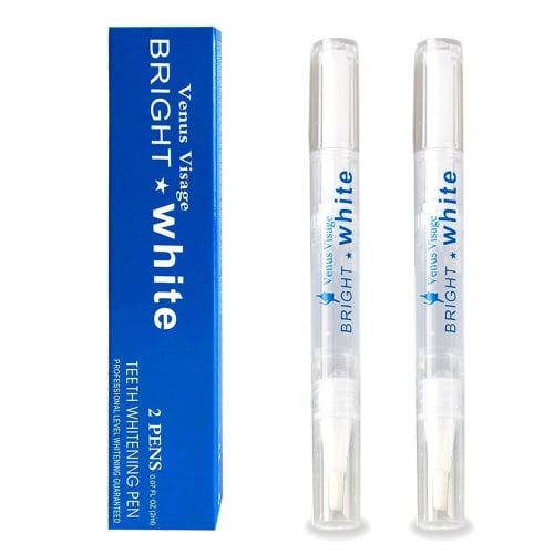 Venus Visage Award Winning Teeth Whitening Pen (2 Pens), 20+ Uses - Teeth Whitening Gel Professionally Formulated - Best Teeth Whitening Kit Teeth Whi