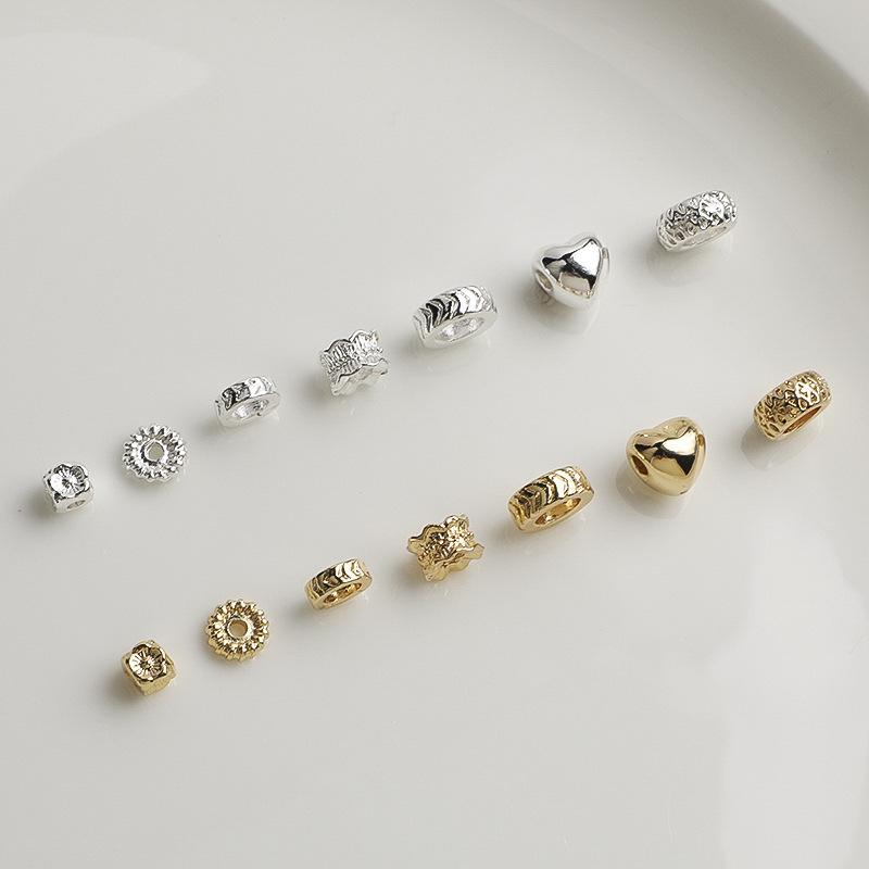 14K Gold-Filled Flower Wheel Spacer Beads for DIY Bracelets & Necklaces