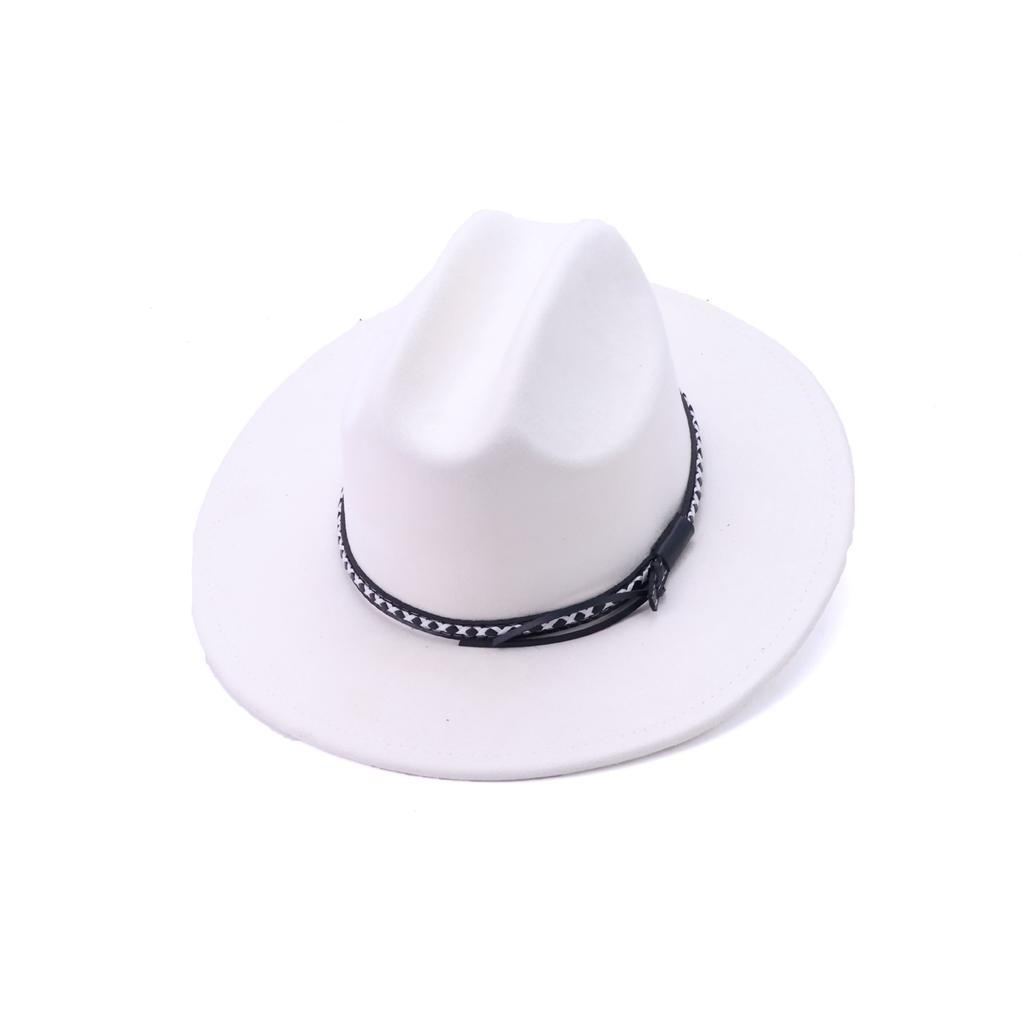 Men's and women's soft suede cowboy hats Western big edge top hat Shade beach hat Couple jazz hat