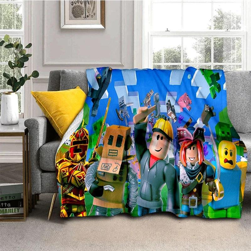 2025 New Style R-Robloxs Cartoon Game Gamer Soft Blankets,Keep Warm Throw Blanket Comfortable Blanket for Beds Sofa Home Bedroom