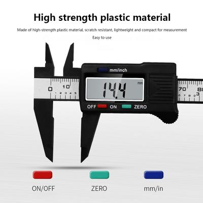 1 Stück Uhrmacher-Reparaturwerkzeug, 100 mm, elektronischer digitaler Messschieber, Carbonfaser-Zifferblatt, Messschieber, Mikrometer, Messlineal