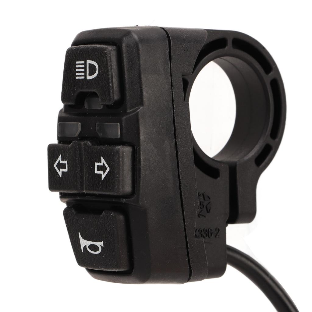 36V 48V Electric Bike Light Horn Switch IP54 Waterproof Control Switch for 22.2mm Handlebar Motorcycles Electric Bicycles Scooters
