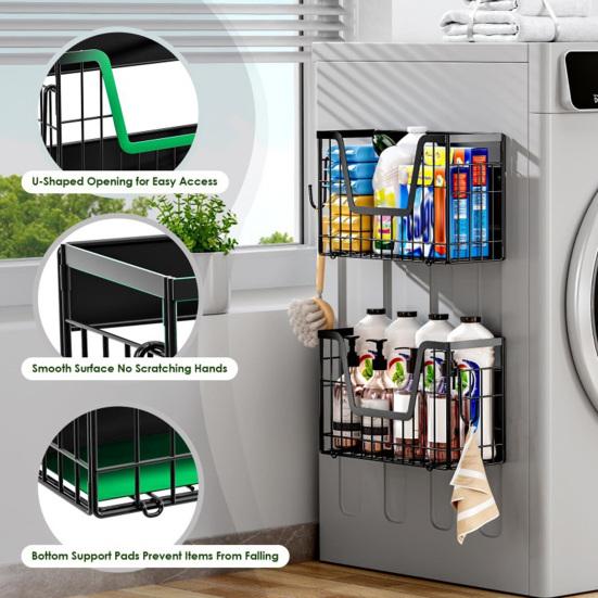 Yousheng Magnetic Shelf Fridge Organizer Magnetic Fruit Basket Potato Onion Storage Bins Multifunctional Kitchen Organizer for Refrigerator Pantry