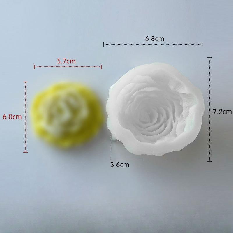 3D Large Peony Silicone Candle Mold DIY Handmade Creative Flower Aromatherapy Plaster Resin Soap Making Supplies Kit Home Gifts