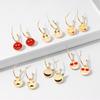 Heart Trendy Geometric Eyes Earrings Alloy Material Fashionable Statement Jewelry