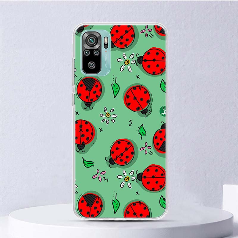 Insect Seven-Star ladybug Soft Case For Xiaomi Redmi Note 14 14S 13 12S 11S 10S 12 11 10 Phone Cover 11T 11E Pro Plus 9 9S Shell