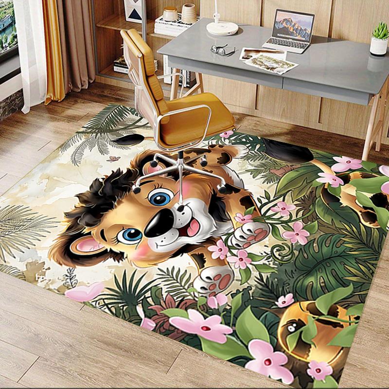 1PC Lion Jungle Extra Large Non-Slip Floor Carpet, Office, Family, Bedroom, Studio - Large Area Rug,Longlasting Material-K0411
