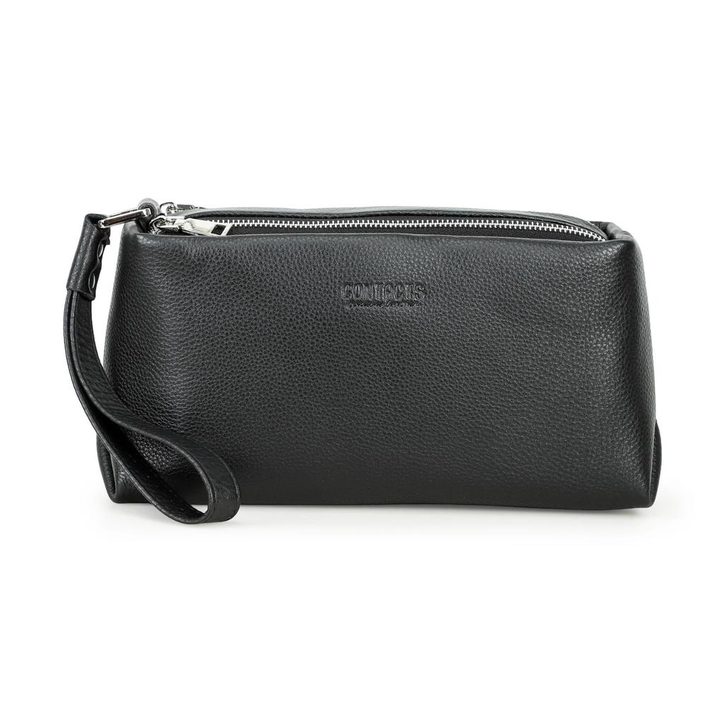 CONTACT'S Genuine Leather Clutch Bag Luxury Mobile Phone Bags Credit Card Holder Casual Men's Handbags