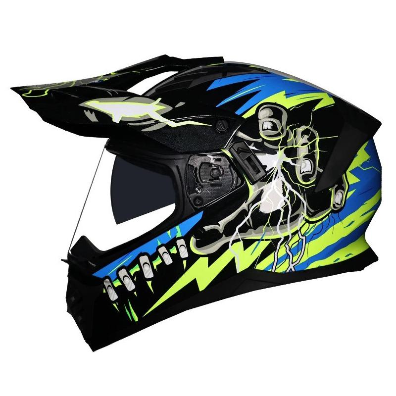 Adult Full Motorcycle Helmet Dual Lens Motocross Off Road Helmet Dirt Bike Racing Capacete Dirtbike Downhill AM DH Cross Helmet