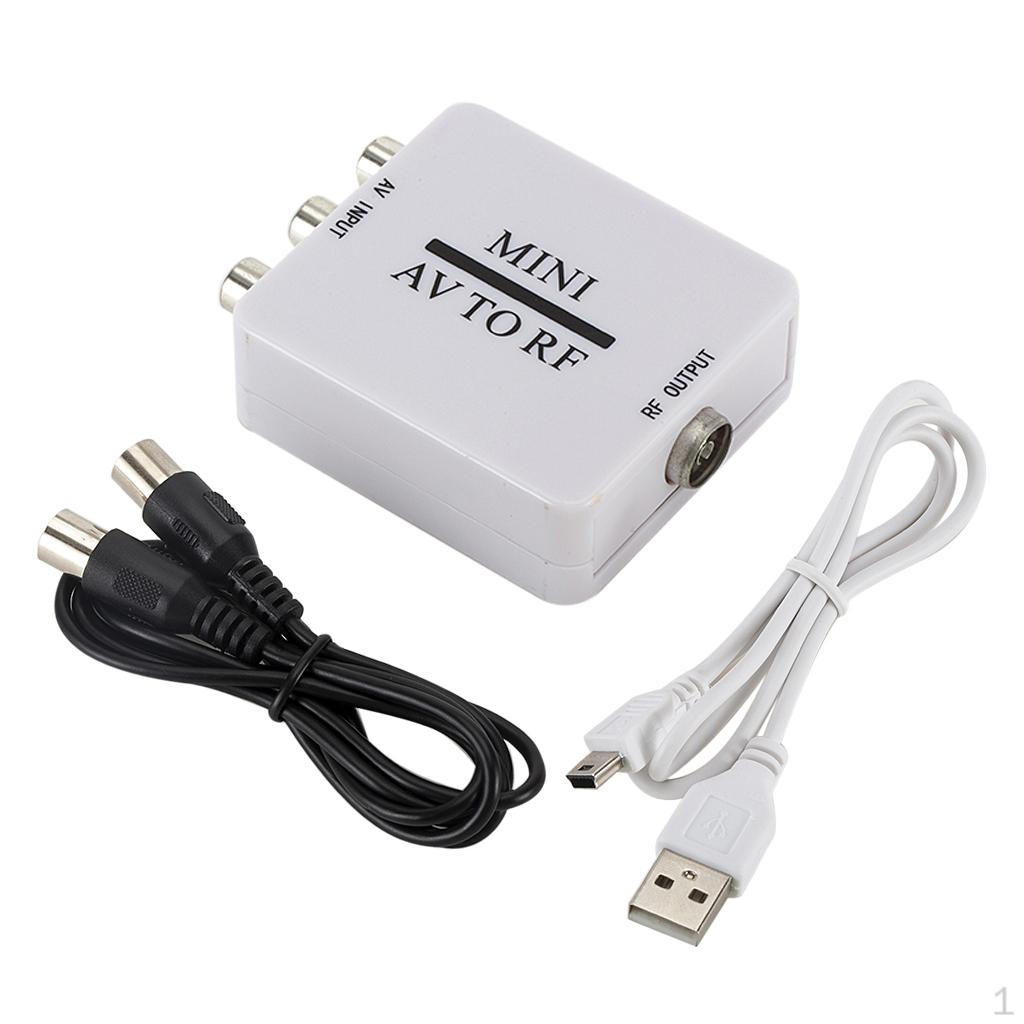 

RCA/композитный A/V конвертер RF модулятор AV видеоадаптер Белый