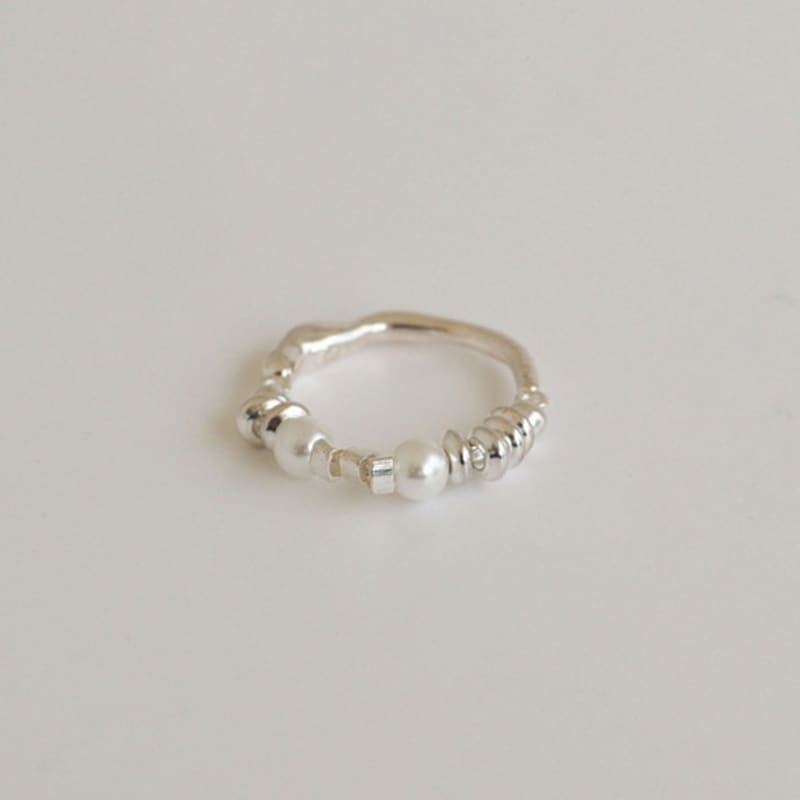Modernlike Silver 925 Velcro Pearl Ring