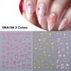 3pcs Valentine's Day Nail Art Stickers 3D Black White Pink Lines Love Nail Decals DIY Adhesive Slider Manicure Decorations