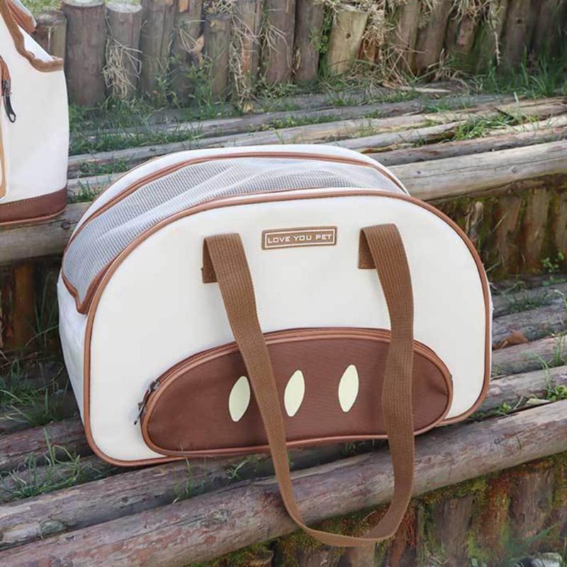 Outdoor Carriers Bag for Small Pet Dog Carriers Bag Cats Carriers Bag with Pouches Breathable Carry Bag for Dog Cats