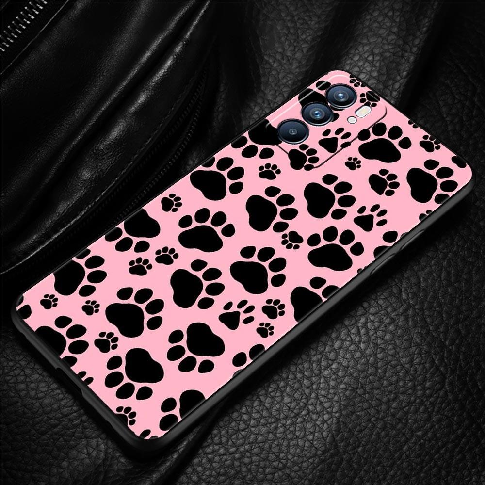 Phone Case For Oppo Reno13 Reno12 Reno11 F Reno10 Pro A54 A53 A95 A76 A74 A57 A98 A80 A79 5G A78 4G Cover Dog Paw