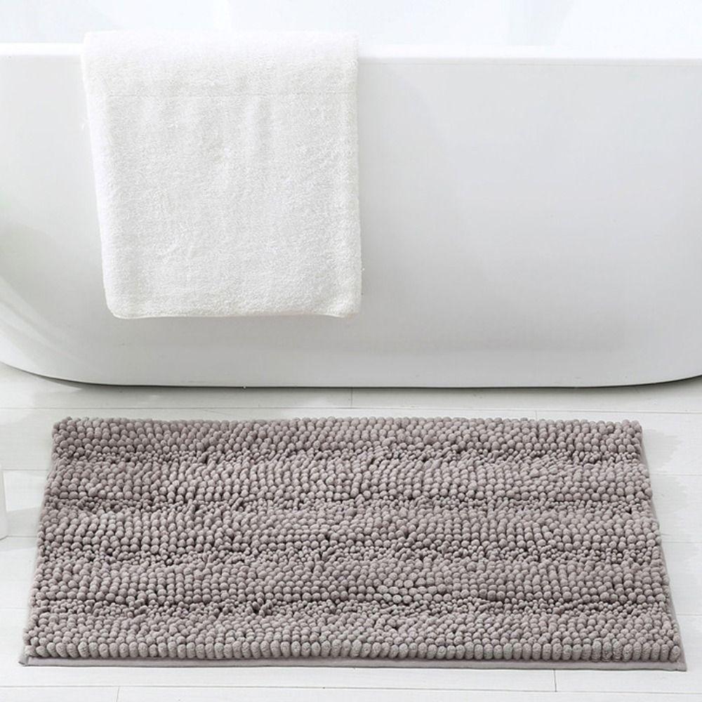 Shaggy Hair Chenille Bath Mat Non-Slip Kitchen Floor Mat Practical Small Carpet  Bedroom