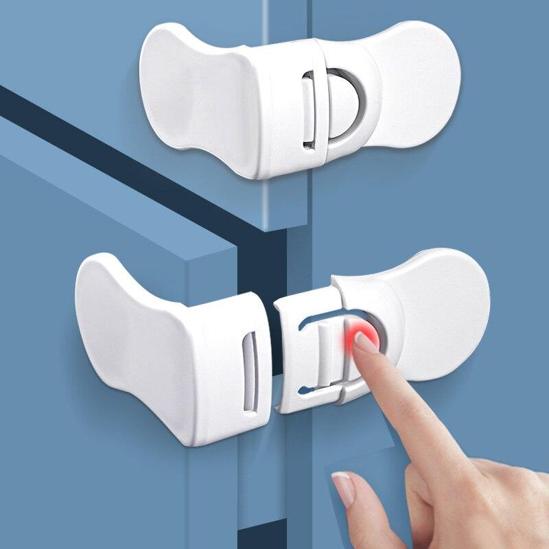 Baby Safety Lock Cabinet Drawer Lock Child Proof Corner Lock Fridge Door Protector