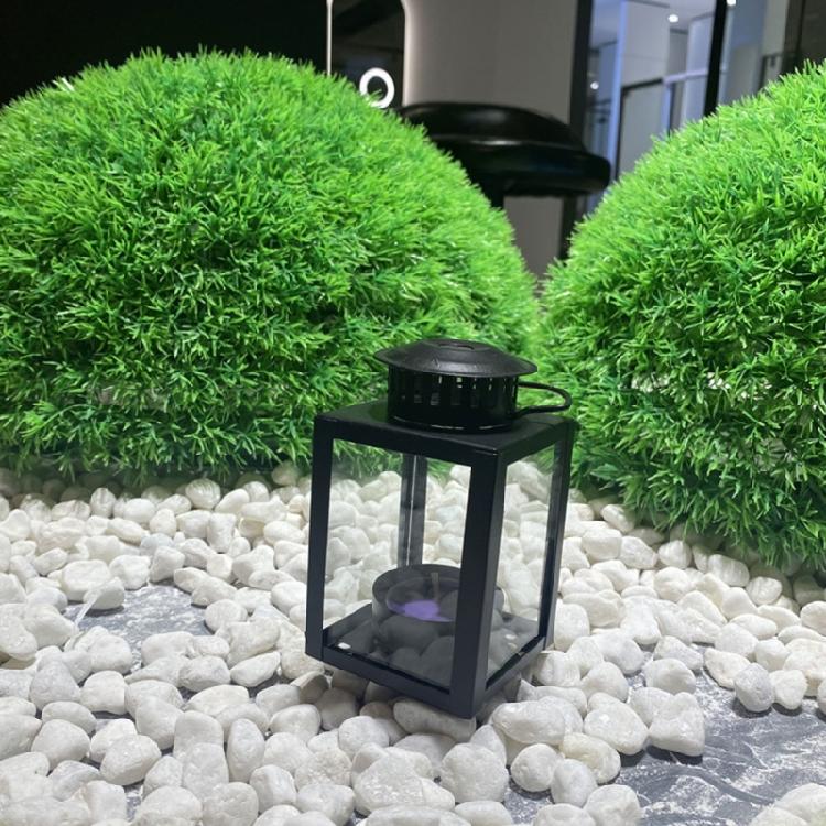 Linternas Metálicas Colgantes Retro Para Velas Casas de Campo Diseño de Panel de Vidrio Cuadrado Portavelas Decorativo para Exteriores Interiores
