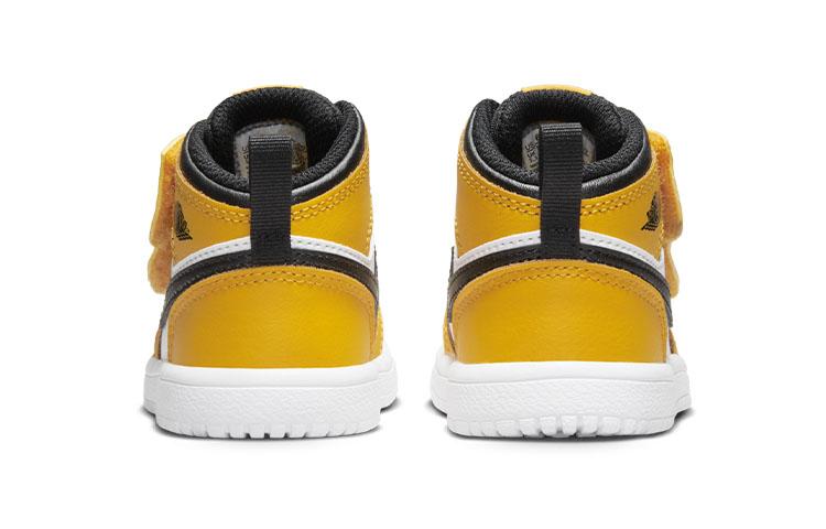 Jordan Air Jordan 1 Mid Alt Vintage High Top Basketball Shoes Black Yellow Infant And Toddler AR6352-701