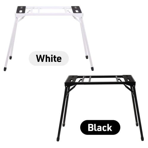 Iimono117 Adjustable Folding Keyboard Stand, Table Type (Width: 73-108cm, Height: 66-90cm), Table Type, Compatible with 61, 76, and 88 Keys, for Digit