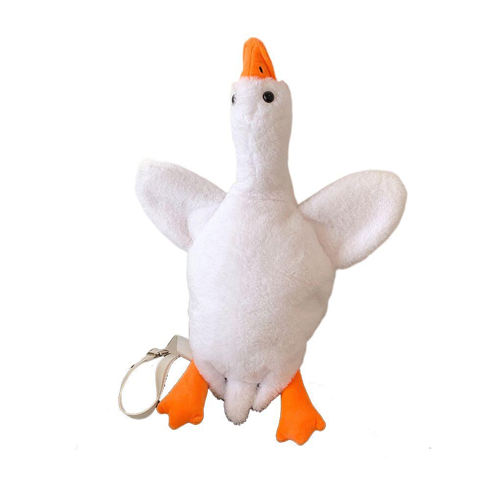 

Cotton Polyester Cartoon Animal Toy Women Shoulder Bag Plush Bag Korean Style Bag Crossbody Bag white duck