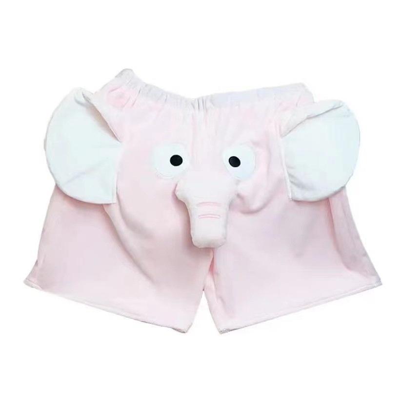 A Make Noise Stereoscopic Elephant Trunk Cartoon Pig Plush Home Panties Shorts