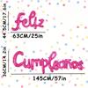 1 feliz cumpleanos Spanish Happy Birthday set Silver Gradient Color Royal Blue rose Gold Rose red suitable for birthday decorations and background