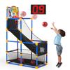 Joyfy LED Scoring Arcade Basketball Game with 4 Balls Adjustable Height 44"-55"Basketball Stand Hoop Toys Gift for Ages 3-12 Boy