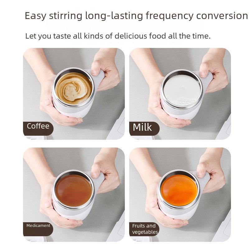 Automatic Electric Stainless Steel Stirring Coffee Mug